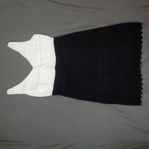 LOFT Size 4P Black and White Dress